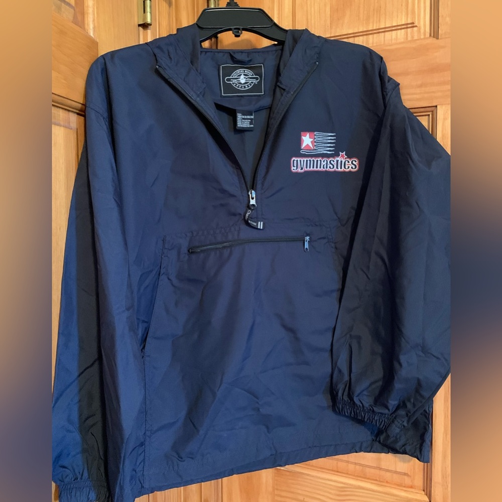 “Gymnastics” Wind Breaker- Navy blue Charles River apparel Youth XL